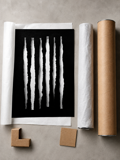 Black White Minimalist Wall Art - Wall Art Decor - lifestyle shot