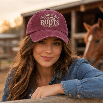 Blame It on My Roots Washed Cap - Washed Cap - detail