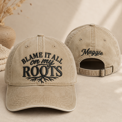 Blame It on My Roots Washed Cap - Washed Cap - front view