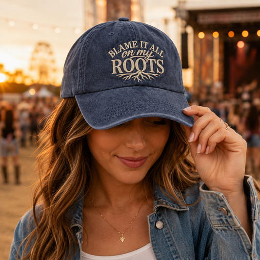 Blame It on My Roots Washed Cap - Washed Cap - side view