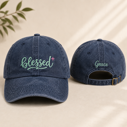 Blessed Grace Washed Cap - Washed Cap - front view