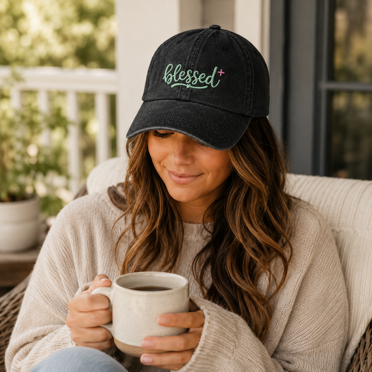 Blessed Grace Washed Cap - Washed Cap - lifestyle