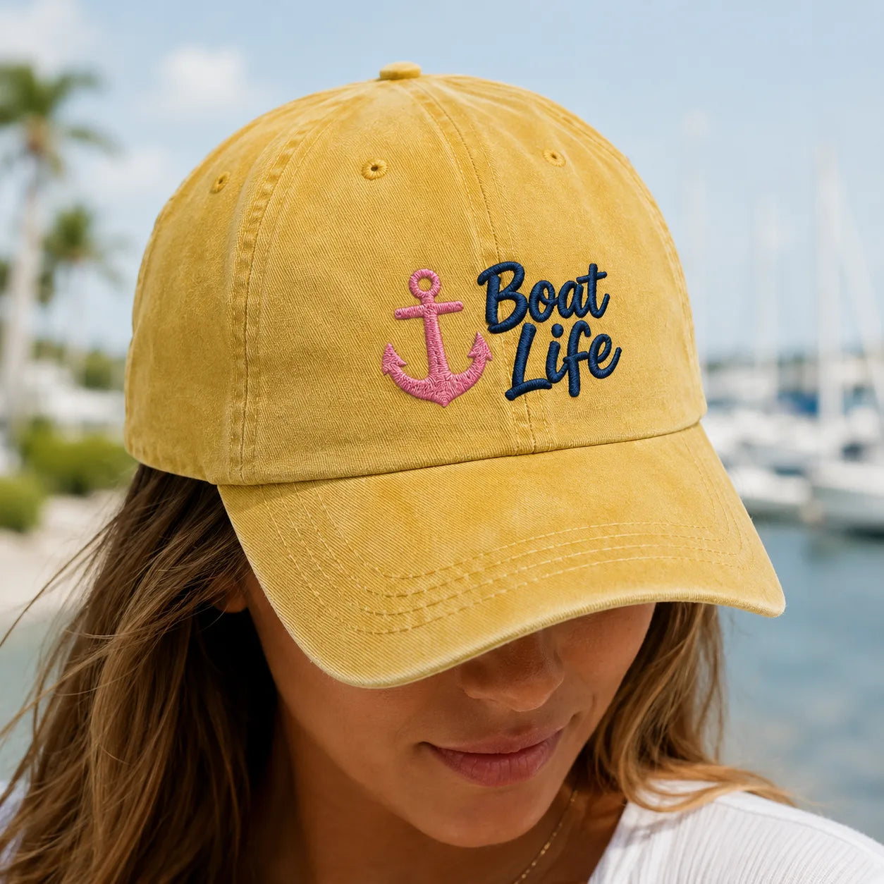 Boat Life Embroidered Washed Cap - washed cap - lifestyle