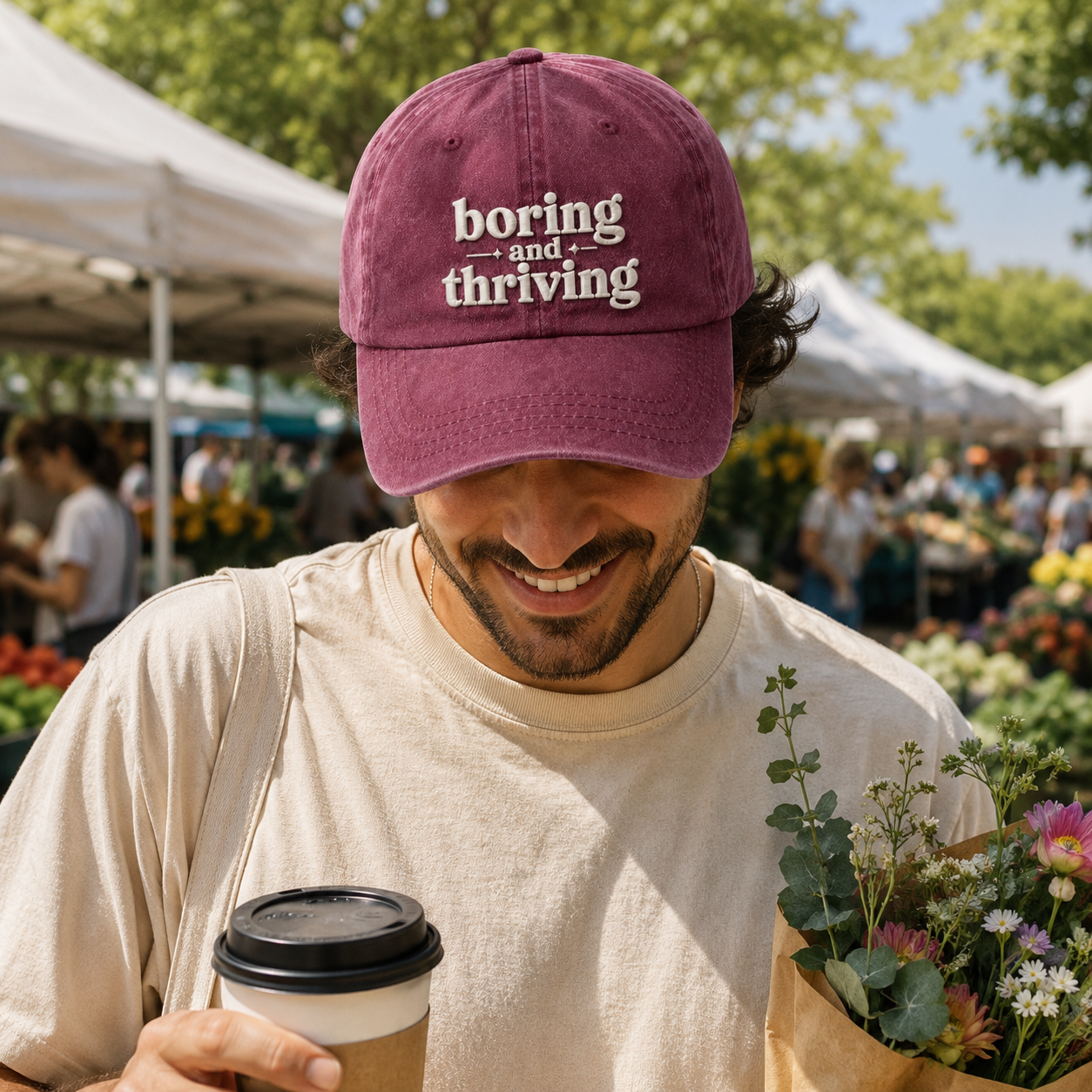 Boring and Thriving Washed Cap - Washed Cap - lifestyle