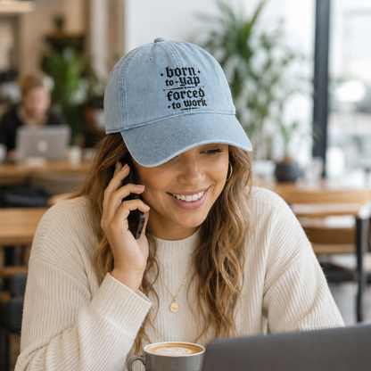 Born To Yap Embroidered Washed Cap - Washed Cap - lifestyle