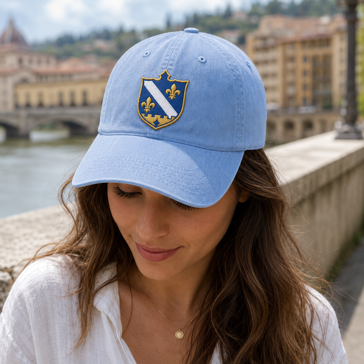 Bosnian Crest Embroidered Washed Cap - Washed Cap - alternate angle
