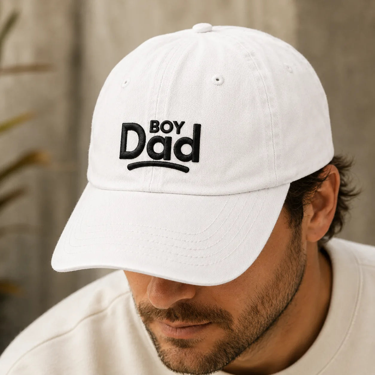 Boy Dad Washed Cap - washed cap - detail