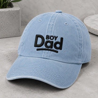 Boy Dad Washed Cap - washed cap - side view