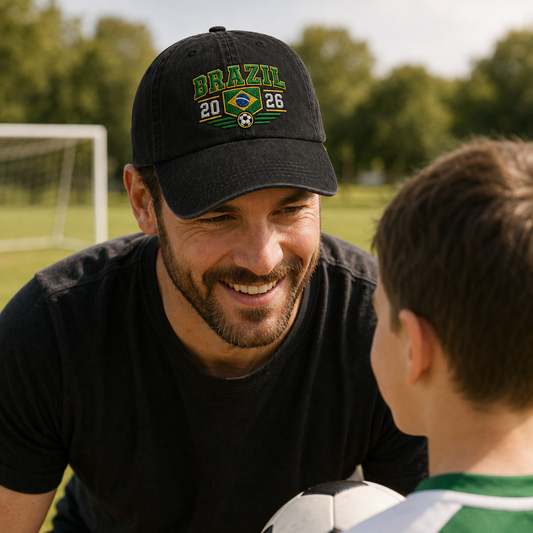 Brazil 2026 Embroidered Washed Cap - Washed Cap - detail