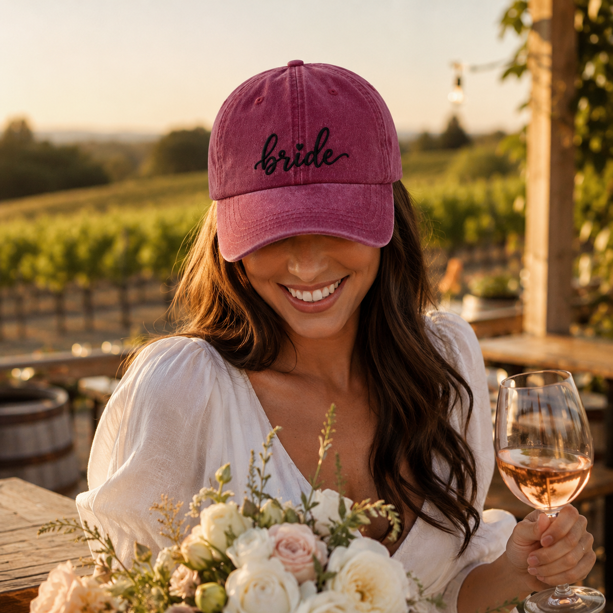 Bride Script Washed Cap - Washed Cap - alternate angle