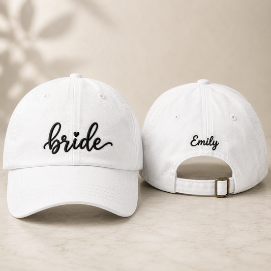 Bride Script Washed Cap - Washed Cap - front view