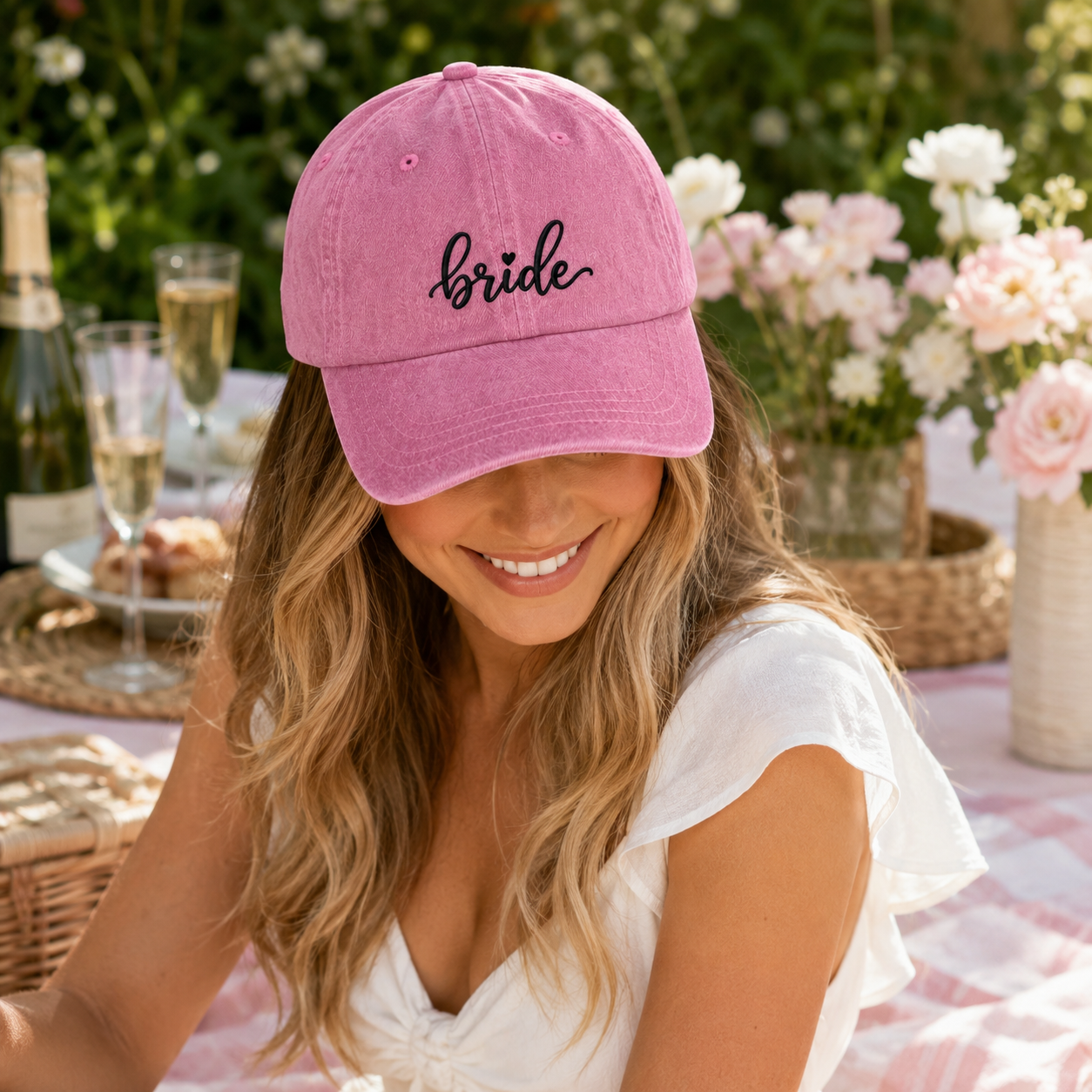 Bride Script Washed Cap - Washed Cap - side view