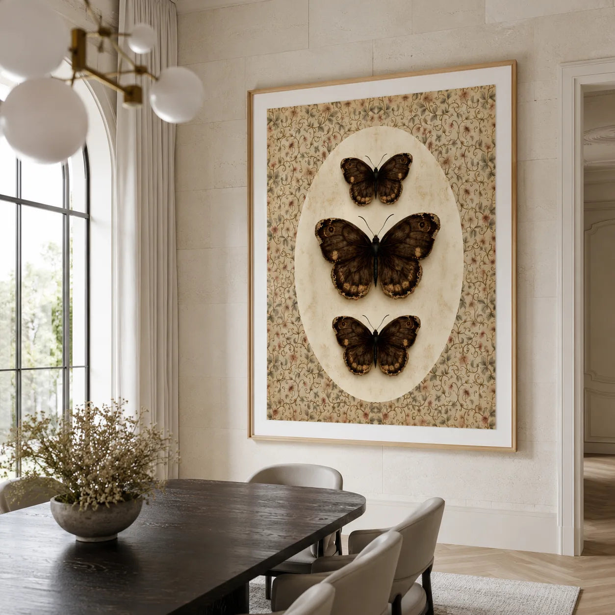 Butterfly Specimen Wall Art Decor - Wall Art Decor - close up