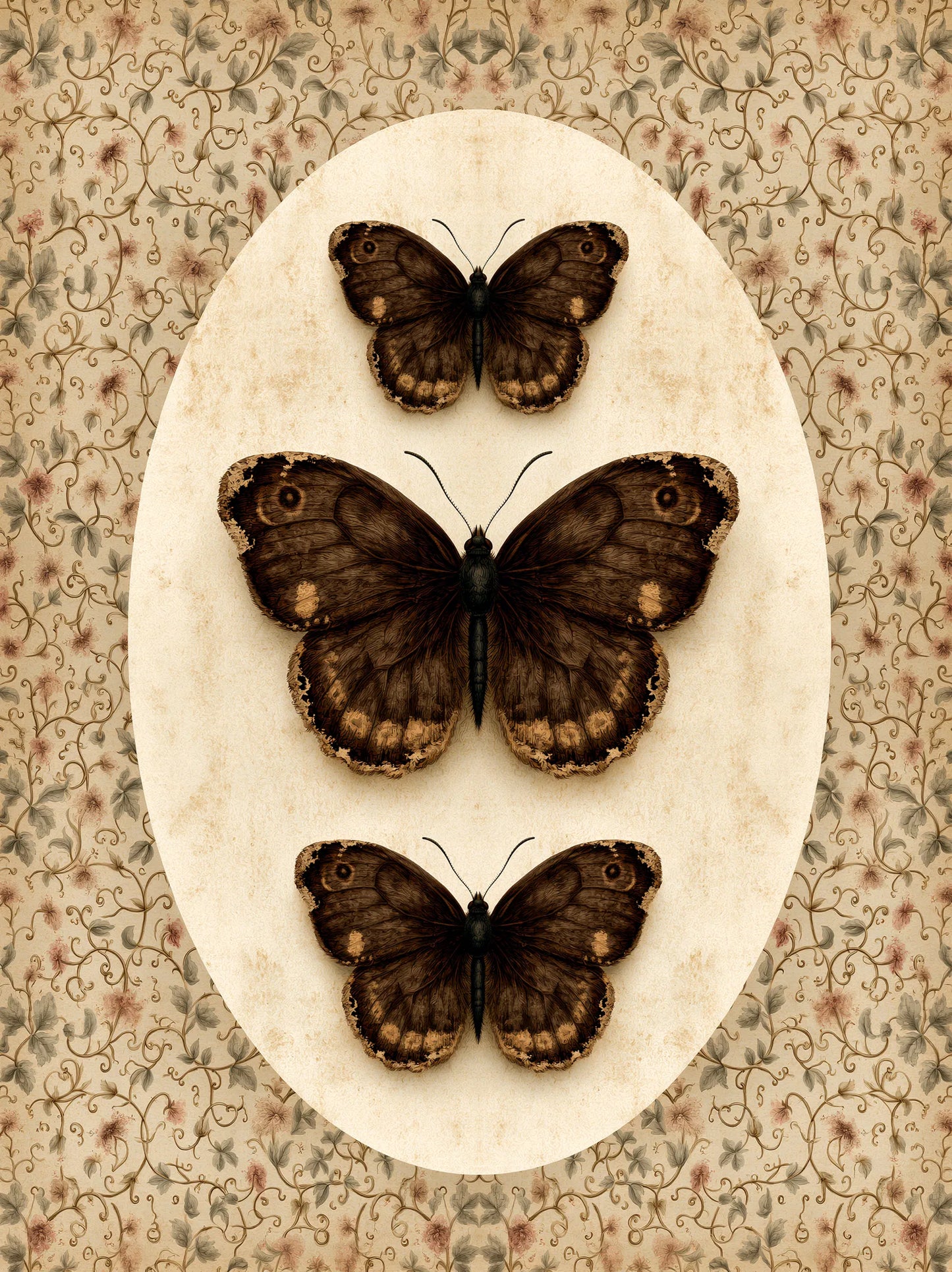 Butterfly Specimen Wall Art Decor - Wall Art Decor - front view