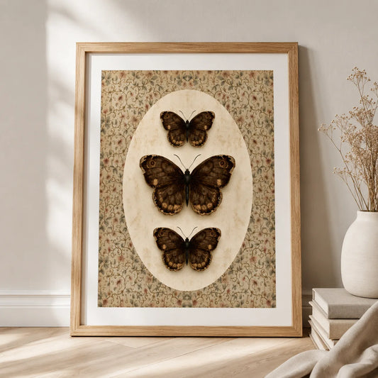 Butterfly Specimen Wall Art Decor - Wall Art Decor - side view