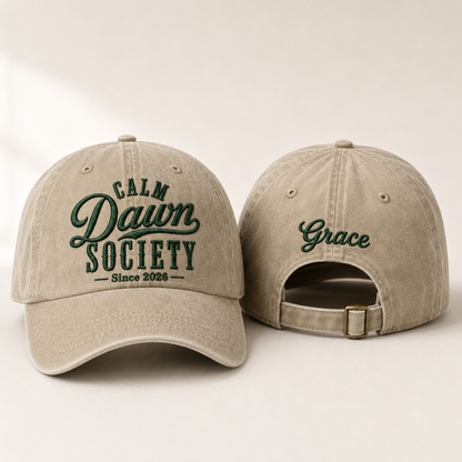 Calm Dawn Society Washed Cap - Washed Cap - front view