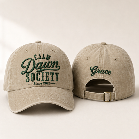 Calm Dawn Society Washed Cap - Washed Cap - front view
