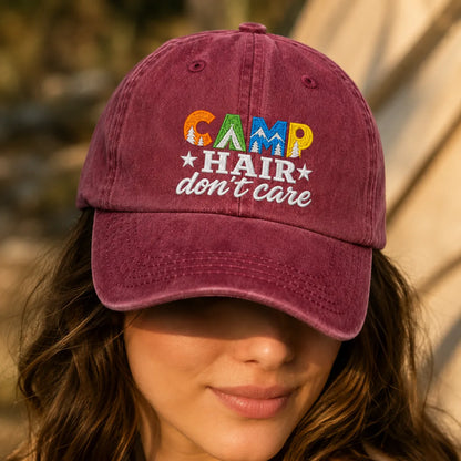 Camp Hair Don't Care Washed Cap - washed cap - alternate angle