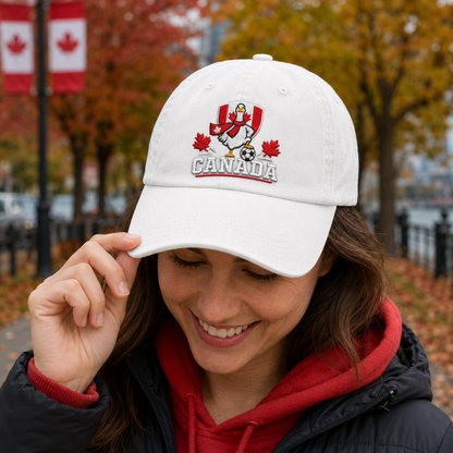 Canada Soccer Goose Embroidered Washed Cap - Washed Cap - lifestyle