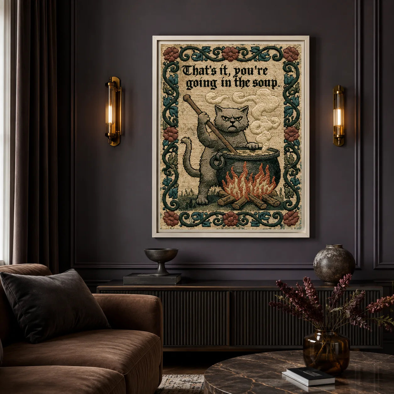 Cat Going in the Soup Wall Art Decor - Wall Art Decor - view 11