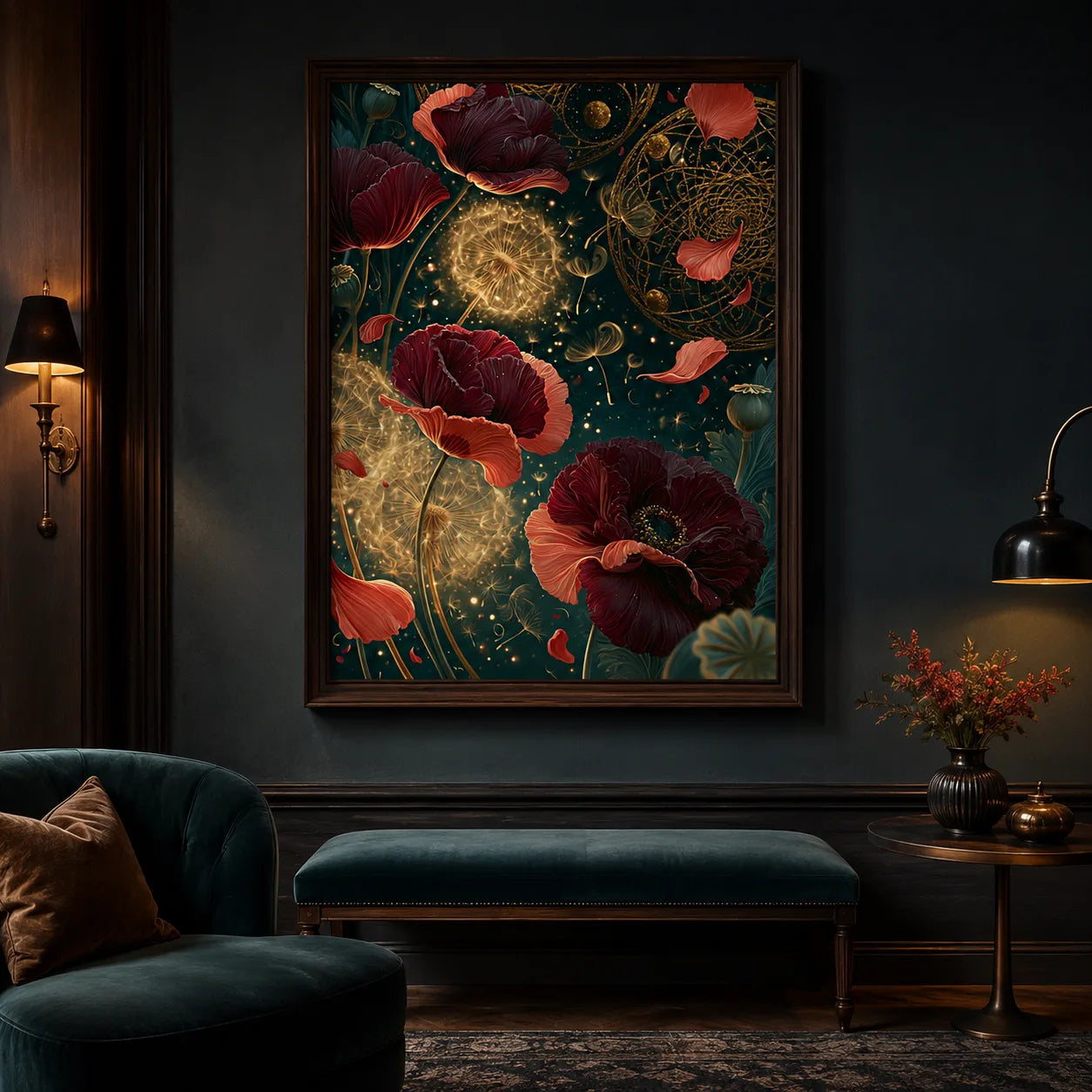 Celestial Poppy Garden Wall Art Decor - Wall Art Decor - lifestyle