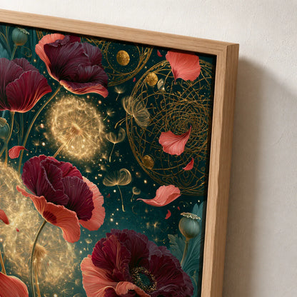 Celestial Poppy Garden Wall Art Decor - Wall Art Decor - packaging