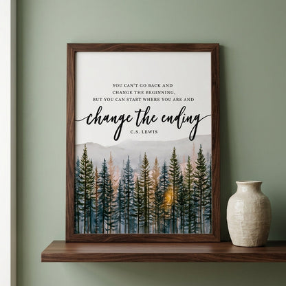 A framed art print featuring a C.S.