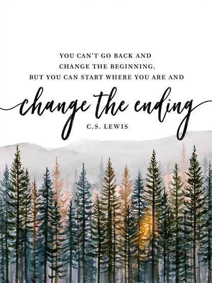 Change the Ending Forest Wall Art Decor - Wall Art Decor - front view