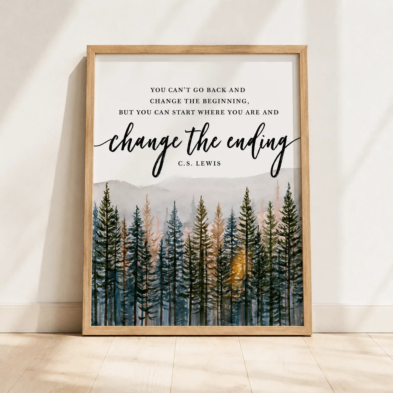 Change the Ending Forest Wall Art Decor - Wall Art Decor - side view