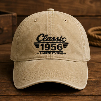Classic Custom Year Limited Edition Washed Cap - washed cap - front view