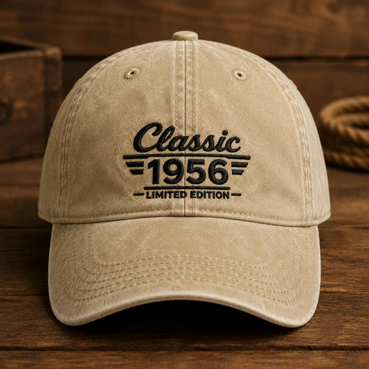 Classic Custom Year Limited Edition Washed Cap - washed cap - front view