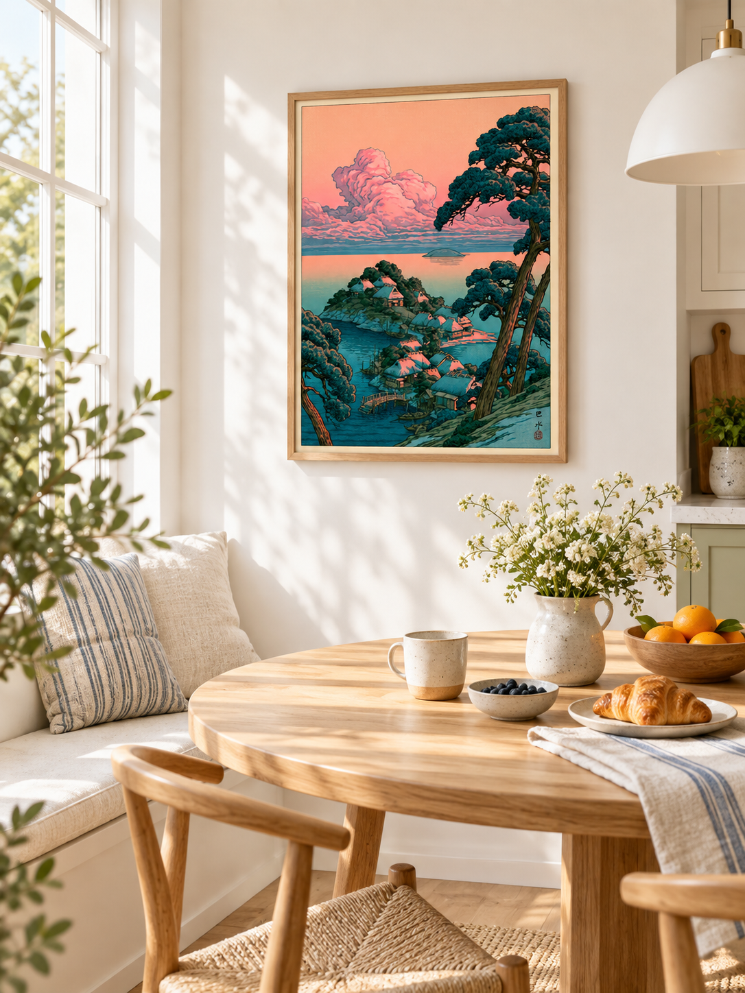 Coastal Village Art Print - Wall Art Decor - packaging - coastal village art print, coastal landscape wall art