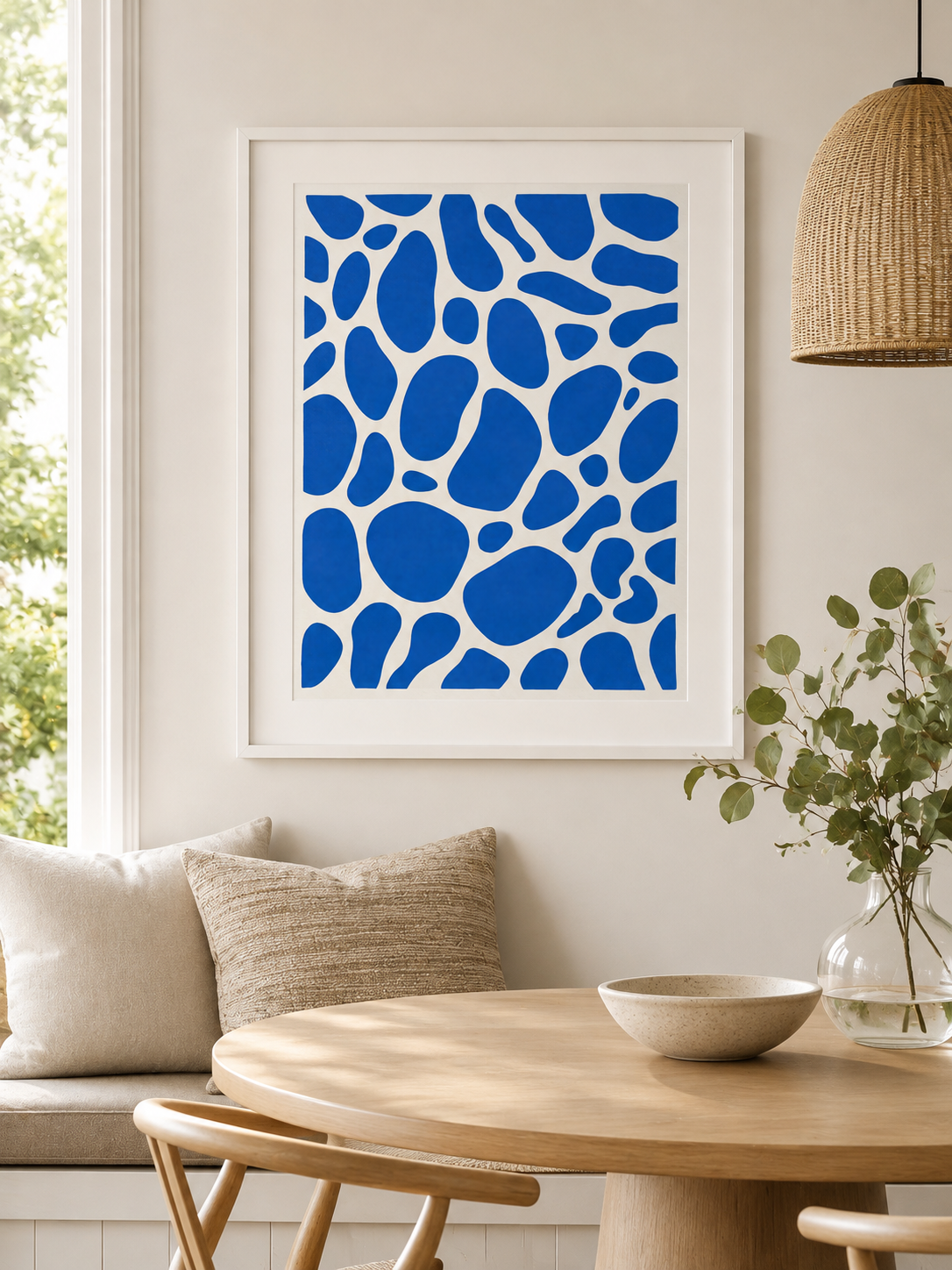 Cobalt Blue Abstract Wall Art - Wall Art Decor - packaging - cobalt blue abstract wall art, blue abstract art print