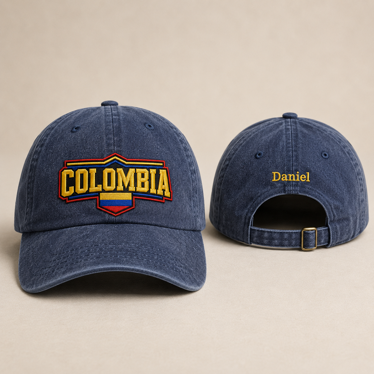 Colombia Embroidered Washed Cap - Washed Cap - front view