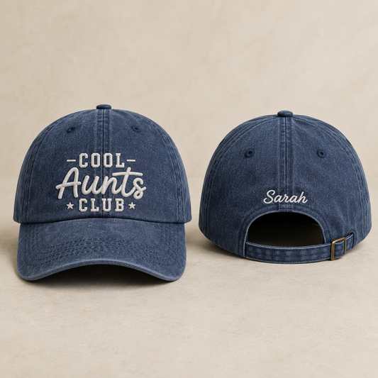 Cool Aunts Club Washed Cap - Washed Cap - front view