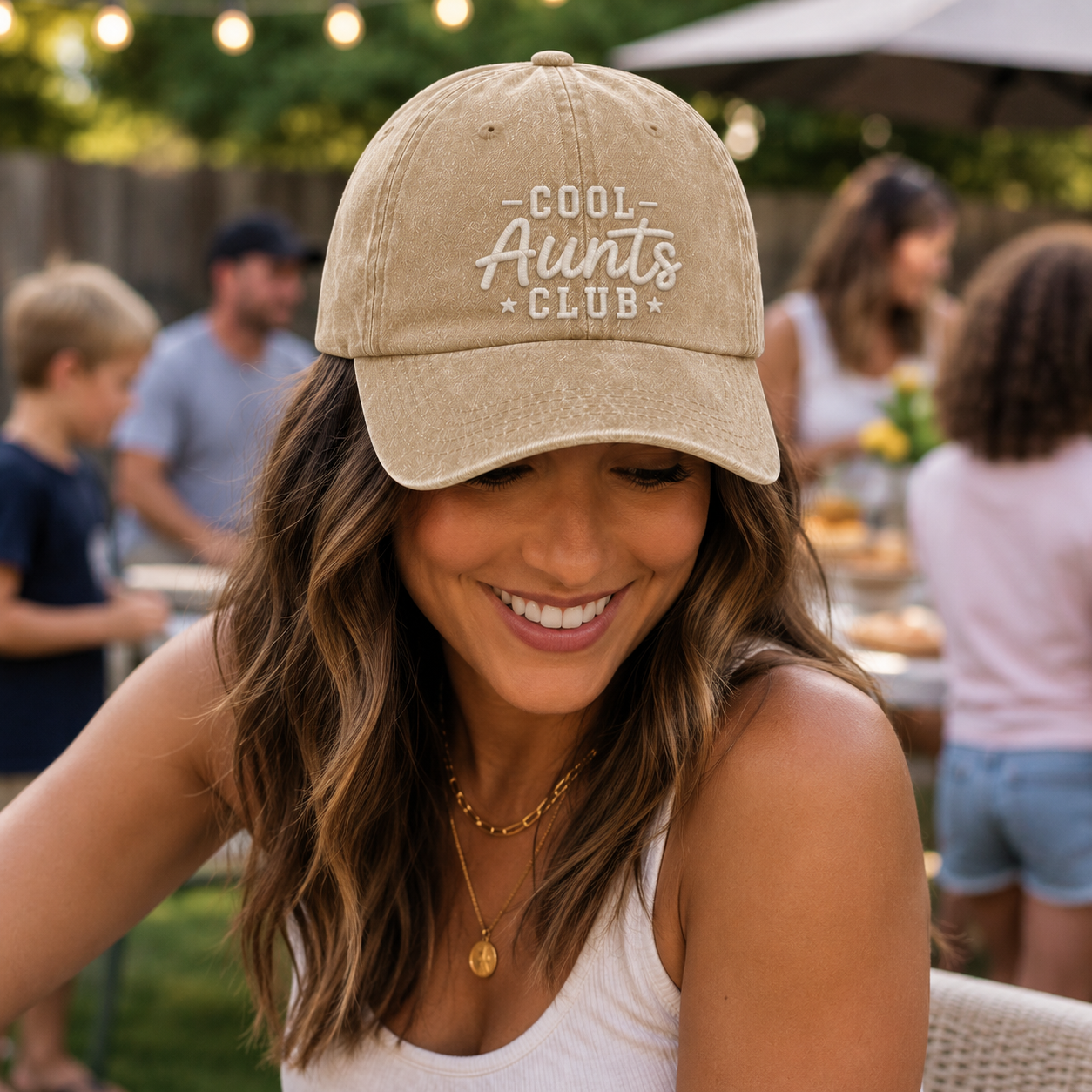 Cool Aunts Club Washed Cap - Washed Cap - side view