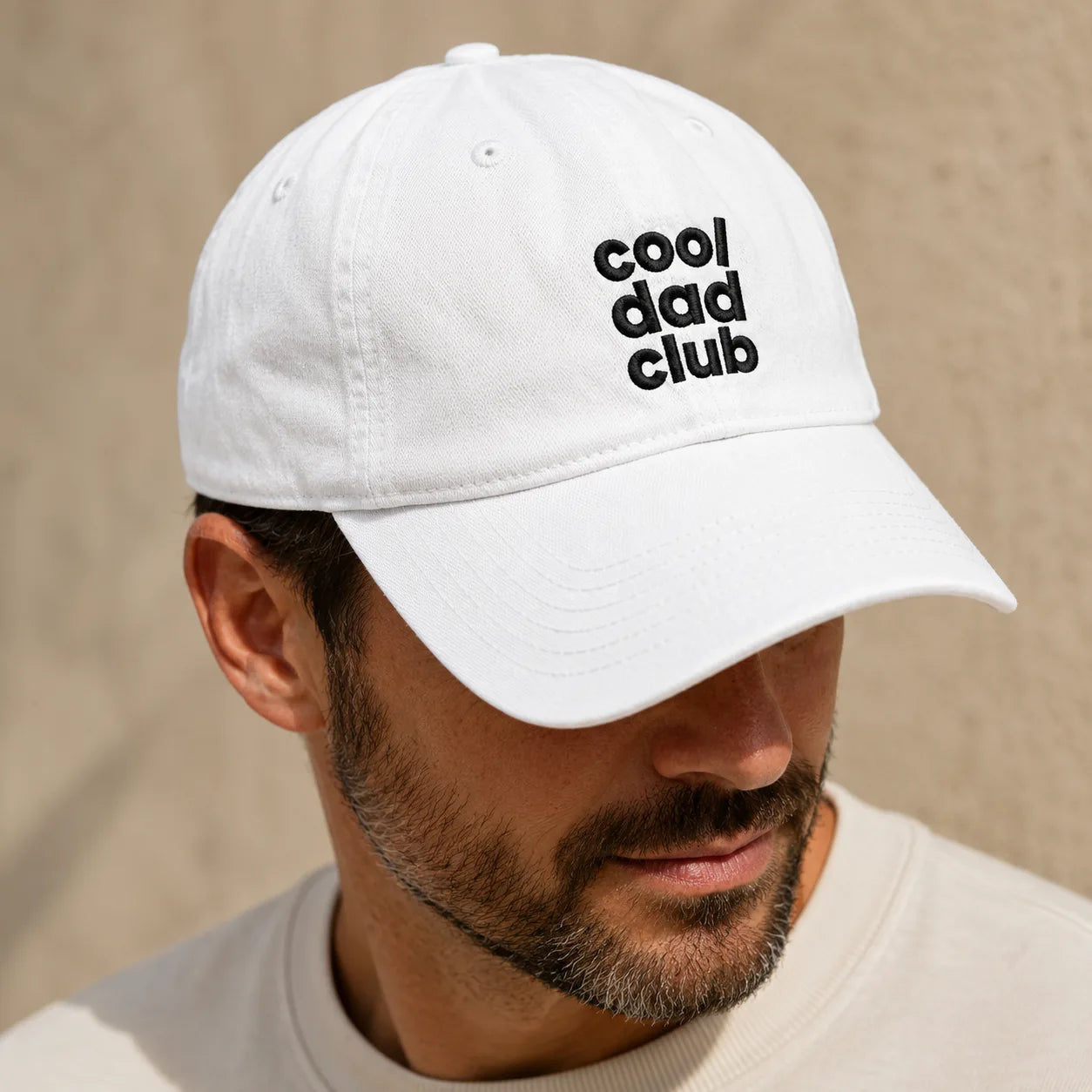 Cool Dad Club Father Day Washed Cap - washed cap - detail