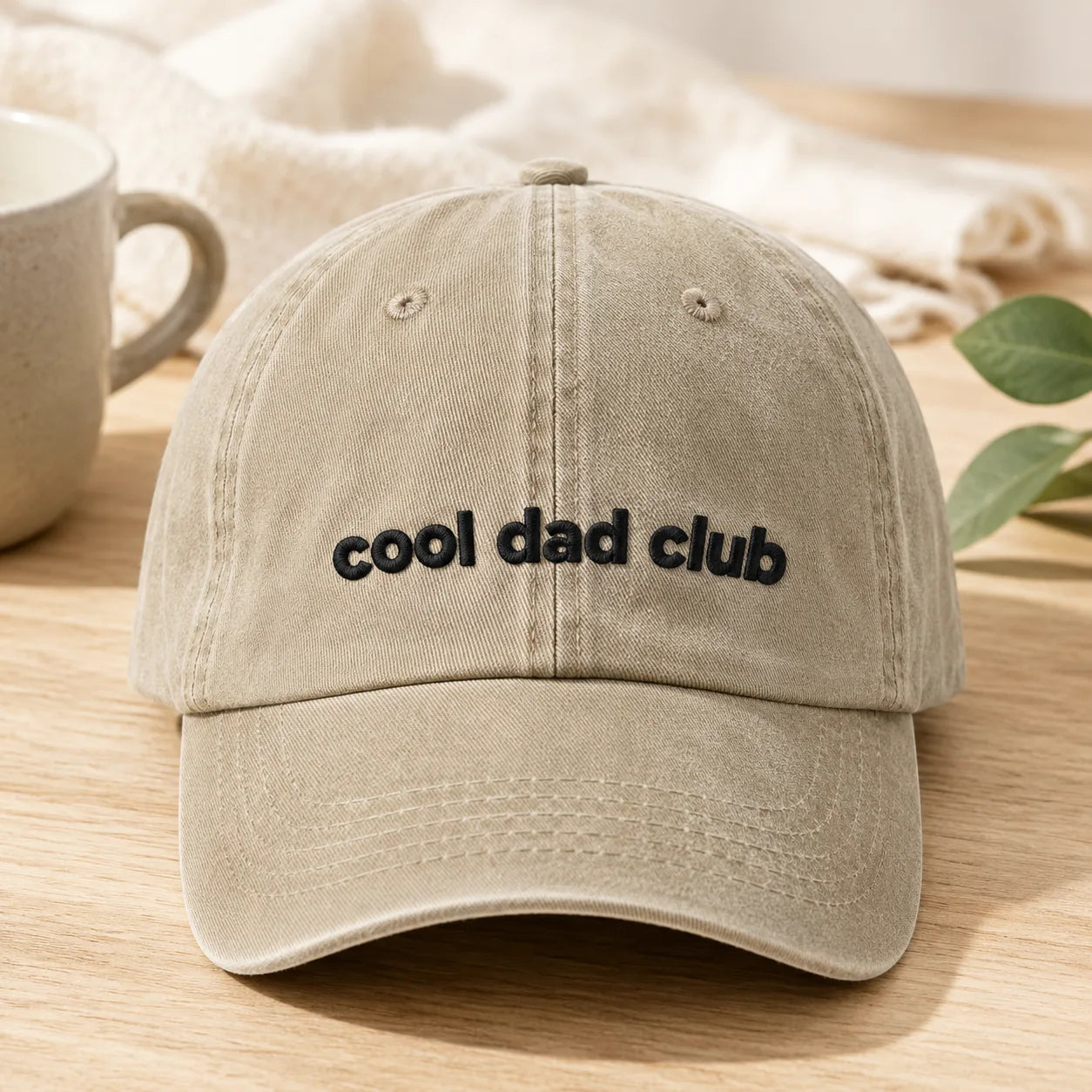 Cool Dad Club Washed Cap - washed cap - side view