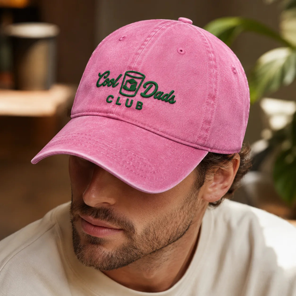 Cool Dads Club Embroidered Coffee Washed Cap - washed cap - alternate angle