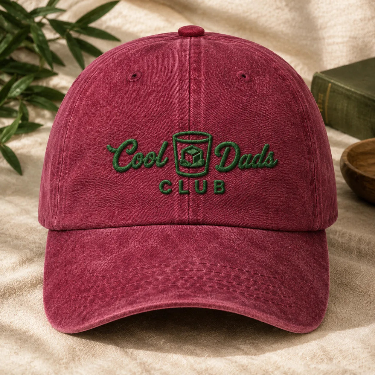 Cool Dads Club Embroidered Coffee Washed Cap - washed cap - lifestyle