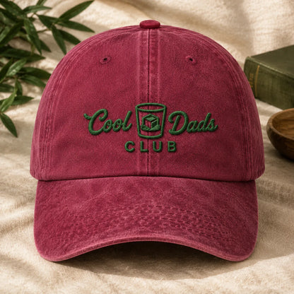 Cool Dads Club Embroidered Coffee Washed Cap - washed cap - lifestyle