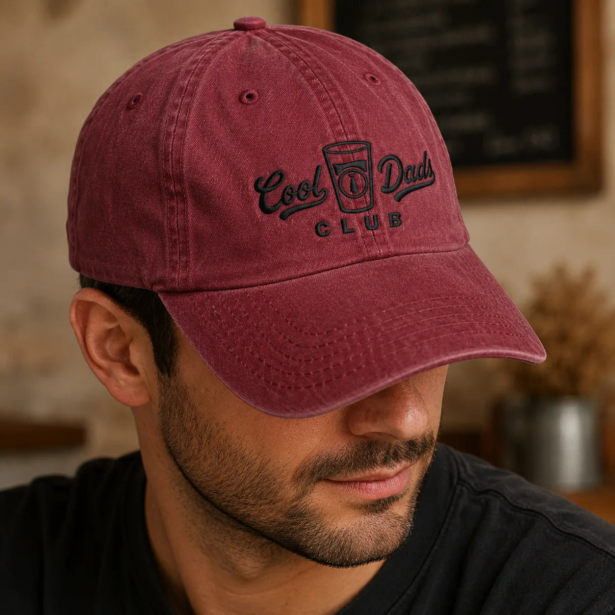 Cool Dads Club Washed Cap - washed cap - alternate angle