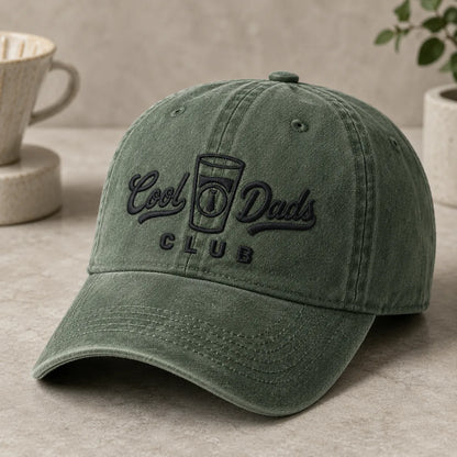 Cool Dads Club Washed Cap - washed cap - side view