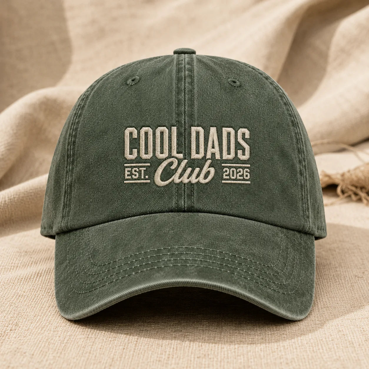 Cool Dads Est. Club 2026 Washed Cap - washed cap - lifestyle