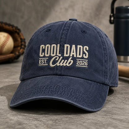 Cool Dads Est. Club 2026 Washed Cap - washed cap - side view