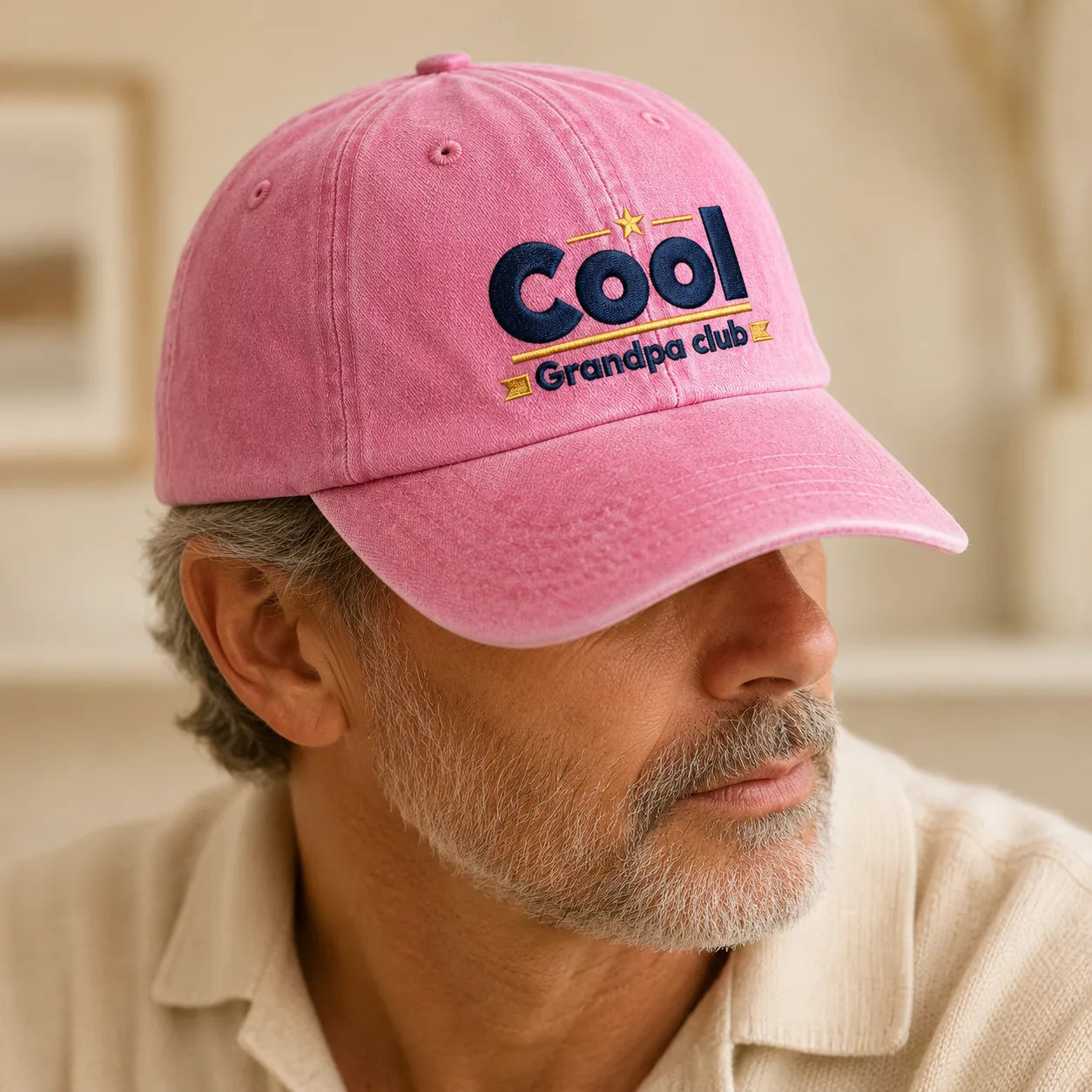 Cool Grandpa Club Washed Cap - washed cap - alternate angle