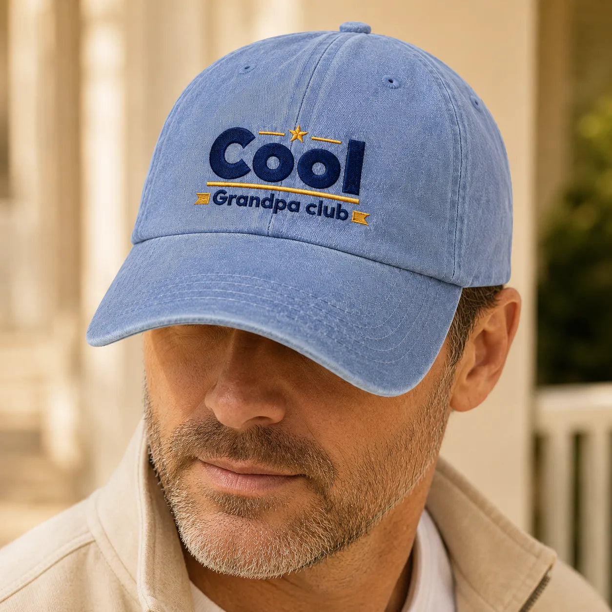 Cool Grandpa Club Washed Cap - washed cap - detail