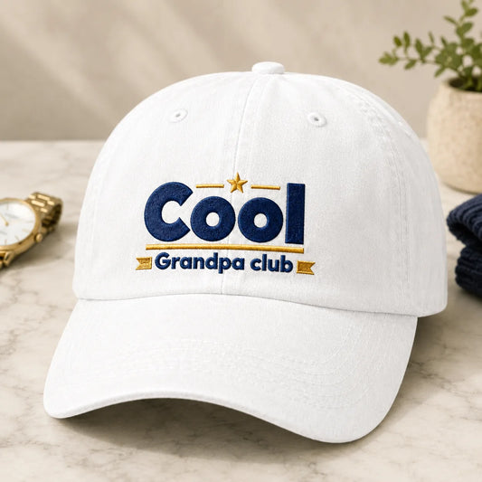 Cool Grandpa Club Washed Cap - washed cap - front view