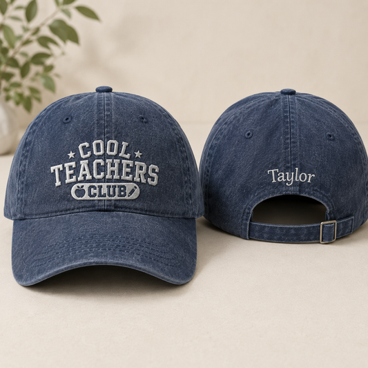 Cool Teachers Club Washed Cap - Washed Cap - front view