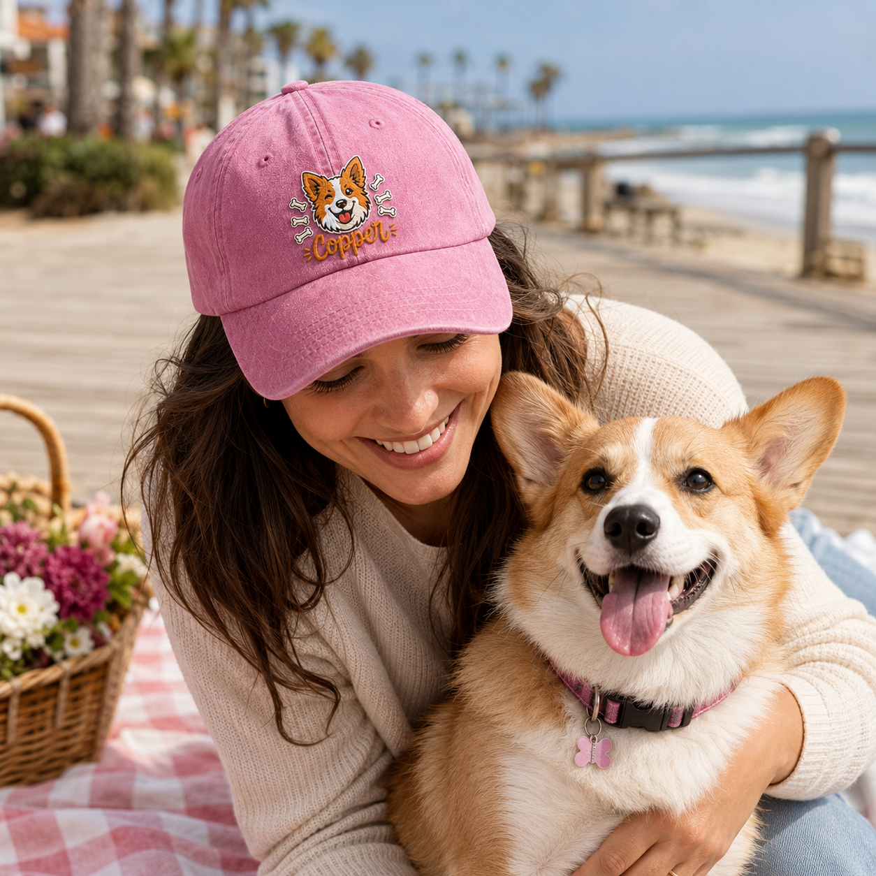 Copper Dog Embroidered Washed Cap - Washed Cap - alternate angle